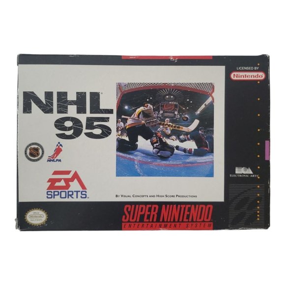 VINTAGE SNES EA NHL '95 Video Game with box and inserts - Picture 3 of 5